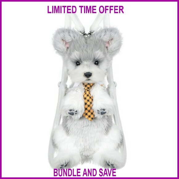 Handmade Realistic Dog Plush Backpack, 10L Capacity, Adjustable Straps main image 4